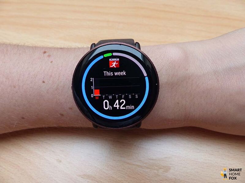 Man sieht die Trainingsdaten auf der Polar Ignite 3.